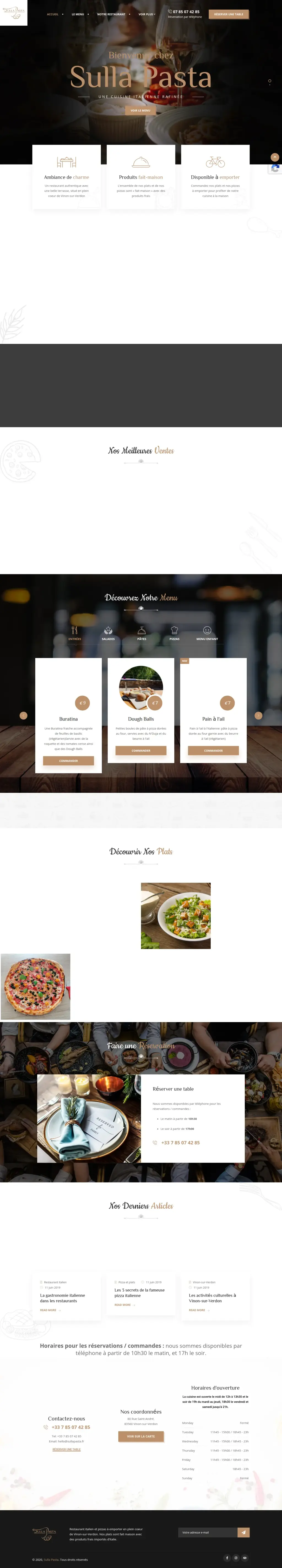 Capture pleine page — Restaurant Sulla Pasta