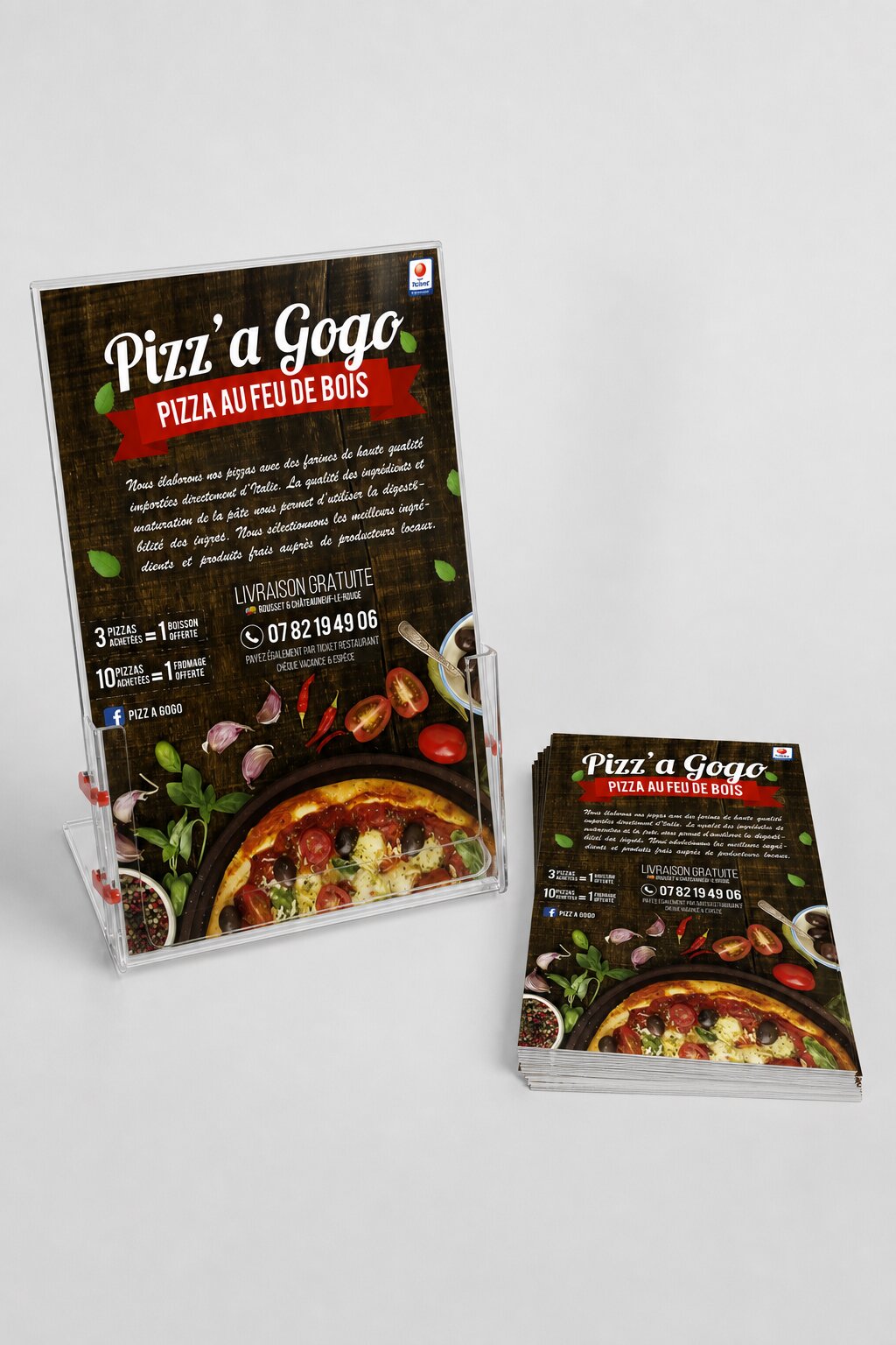 Mockup flyer Pizza GoGo