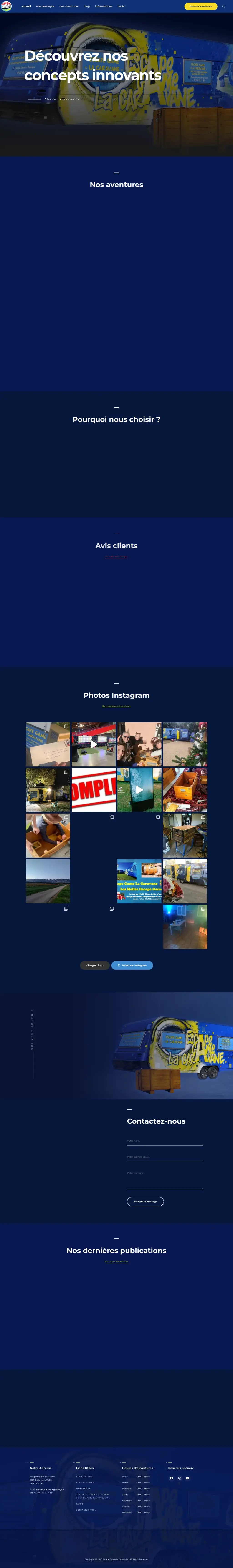 Capture pleine page — Escape Game La Caravane
